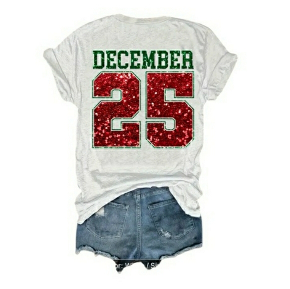 Merry Christmas Graphic T-Shirt - Picture 2 of 2